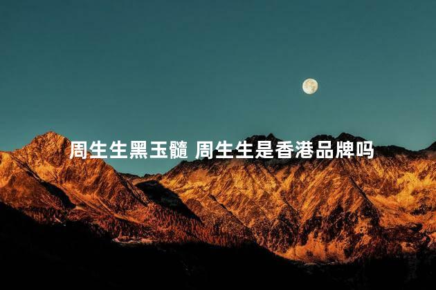 周生生黑玉髓 周生生是香港品牌吗